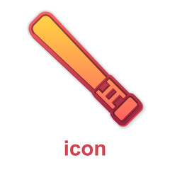 Gold Baseball bat icon isolated on white background. Vector