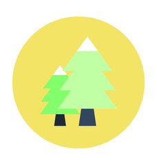 Trees Colored Vector Icon