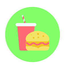 Fast Food Colored Vector Icon 