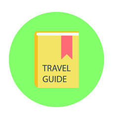 Travel Guide Book Colored Vector Ico