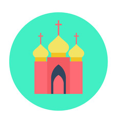 Badshahi Mosque Colored Vector Icon