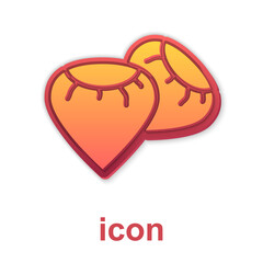 Gold Seeds of a specific plant icon isolated on white background. Vector