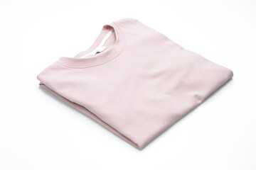 fold t-shirt on white background