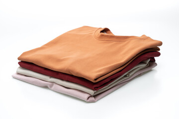fold t-shirt on white background