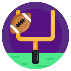 
Rugby icon in flat vector design.

