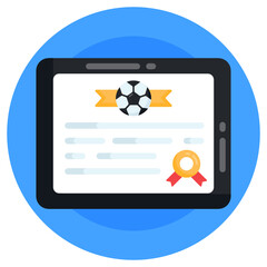 
Sports certificate flat editable vector, achievement 

