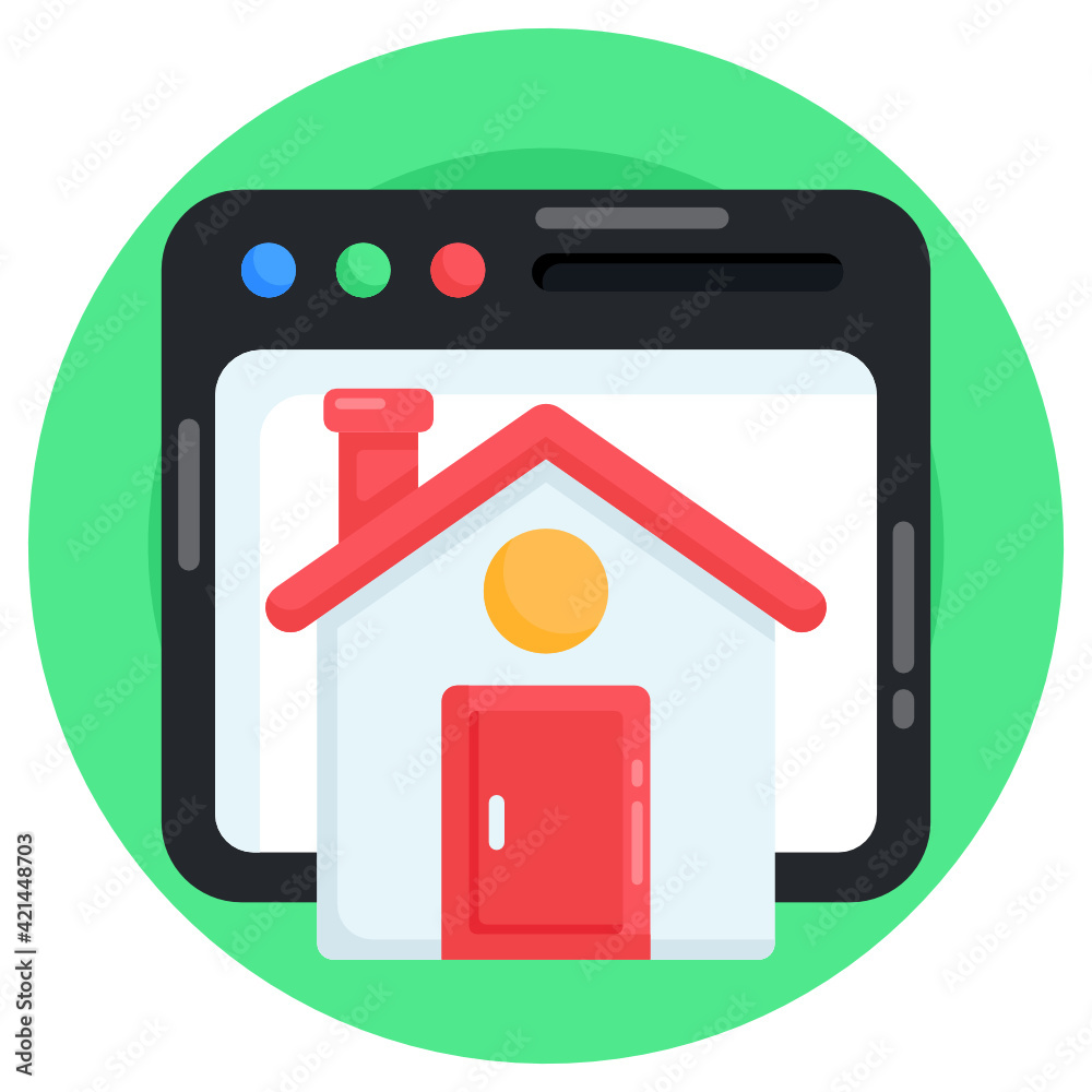 Wall mural web development in flat icon, editable vector design