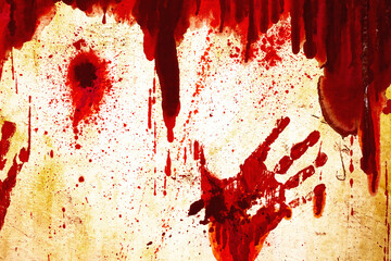 scary bloody handprint background