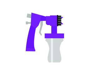 Vector illustration of a purple tanning machine