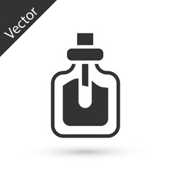 Grey Perfume icon isolated on white background. Vector
