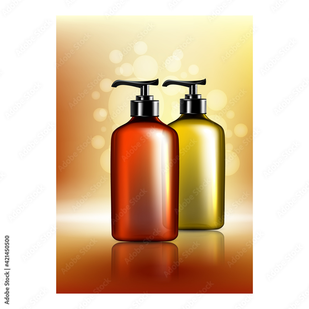 Poster Sulfate-free Professional Shampoo Poster Vector Illustration banner