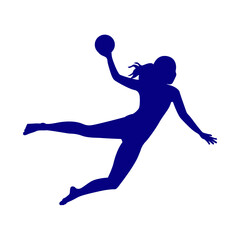 Silhouette Beach handball