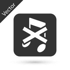 Grey Speaker mute icon isolated on white background. No sound icon. Volume Off symbol. Vector
