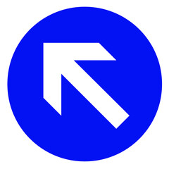 arrow signs go to the left traffic on a road. symbol vector illustration