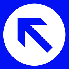 arrow signs go to the left traffic on a road. symbol vector illustration