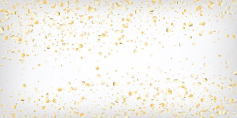 Gold, Silver Rich Flying Bokeh Confetti.