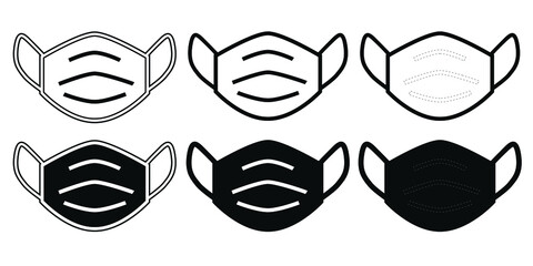 Protective Mask Icon Mouth Guard Vector Graphic Isolated