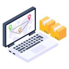 
Trendy vector design of pallet isometric icon 

