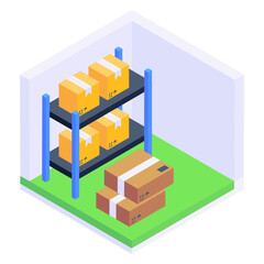 
Trendy vector design of pallet isometric icon 

