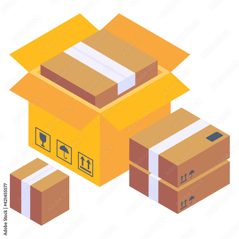 Canvas Prints trendy vector design of pallet isometric icon