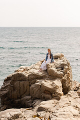 woman walking on the beach spain