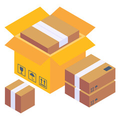 
Trendy vector design of pallet isometric icon 

