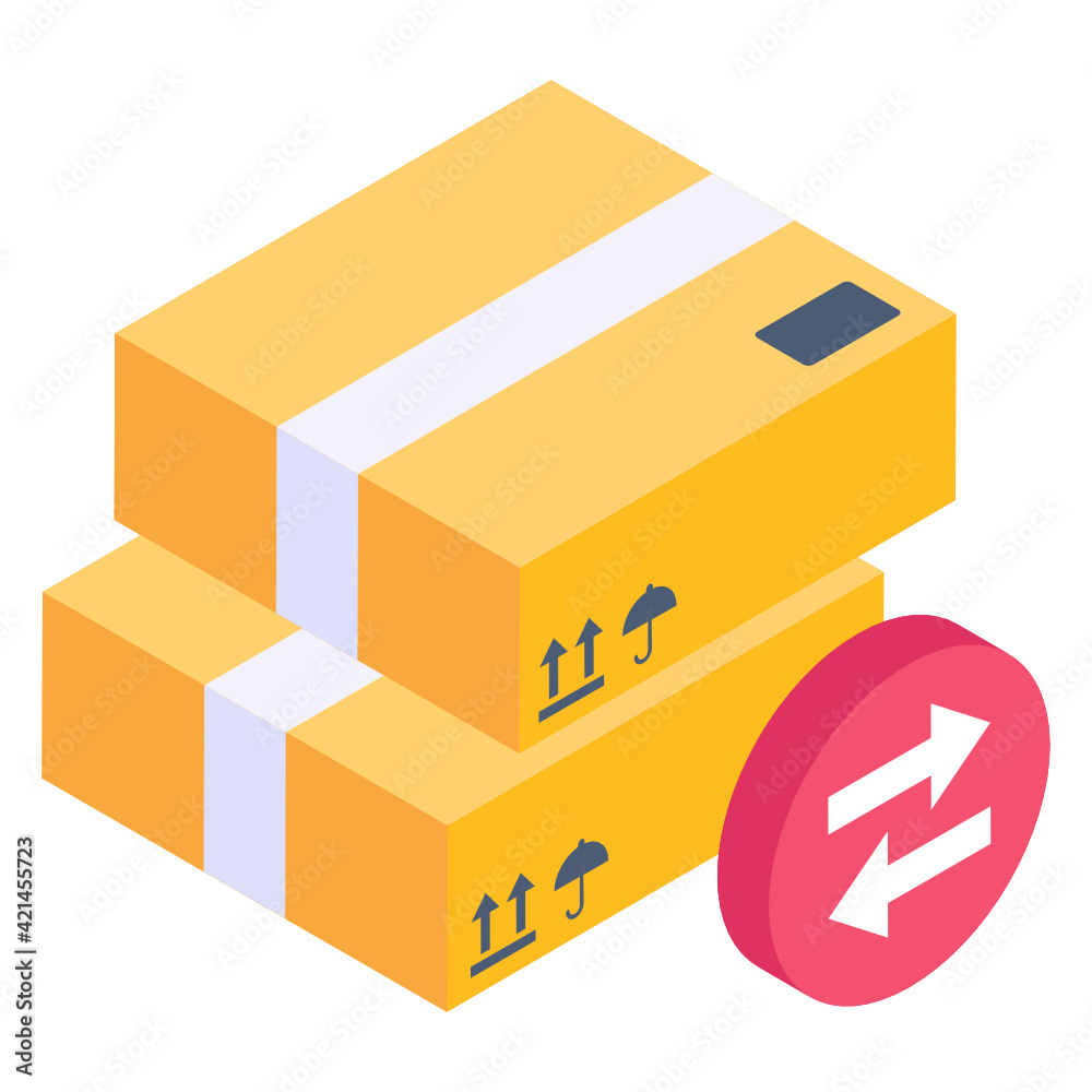 Canvas Prints trendy vector design of pallet isometric icon