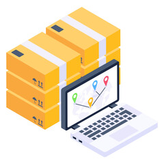 
Trendy vector design of pallet isometric icon 

