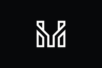 MY logo letter design on luxury background. YM logo monogram initials letter concept. MY icon logo design. YM elegant and Professional letter icon design on black background. M Y YM MY