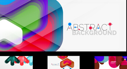 Set of vector abstract backgrounds. Various design templates