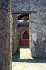 Pompeii, Italy, June 26, 2020, ancient dwellings found inside the Pompeii excavations reported in
life after the excavations following the eruption of the volcano Vesuvius in 79 AD.