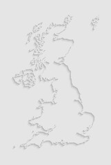 Creative map United Kingdom, UK, Britain, England