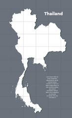 Fototapeta premium Thailand vector map and concept country template