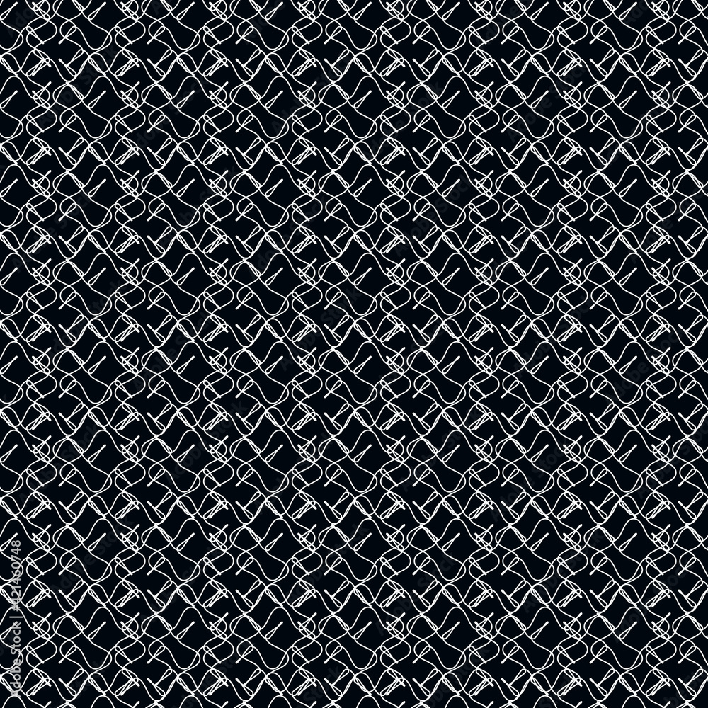 Aufkleber curly white pattern. vector curly abstract pattern.