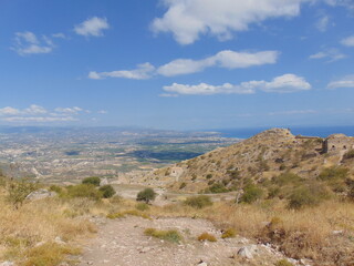 Fototapeta na wymiar Breathtaking view from Acrocorinth, Greece
