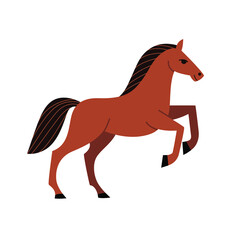 Cartoon horse - cute character for children. Vector illustration in cartoon style.