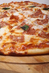 Italian Pizza decorated with a nice serve.