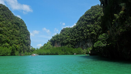 Natural landscape of Phi Phi island, one of the most popular famous island in Andaman sea- Krabi, Thailand