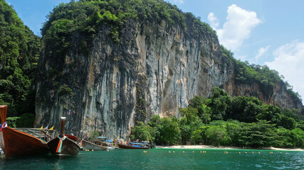 Natural landscape of Phi Phi island, one of the most popular famous island in Andaman sea- Krabi, Thailand