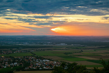 sunset over the Kitzinger Land
