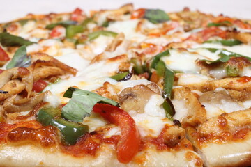 Italian Pizza decorated with a nice serve.