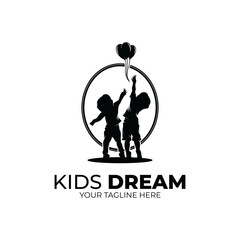 Little kids reaching star logo