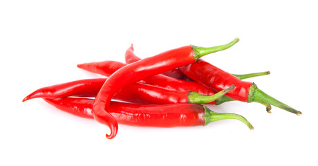 A pile of fresh chili peppers