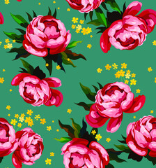 seamless pattern with flowers