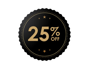 25% OFF Sticker, 25 percent discount Special Offer Price Label