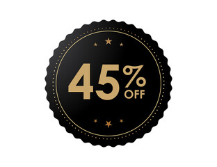 45% OFF Sticker, 45 percent discount Special Offer Price Label