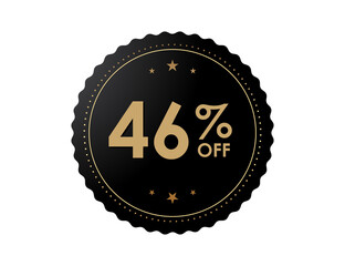 46% OFF Sticker, 46 percent discount Special Offer Price Label
