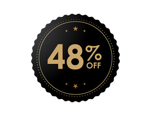 48% OFF Sticker, 48 percent discount Special Offer Price Label