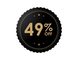 49% OFF Sticker, 49 percent discount Special Offer Price Label