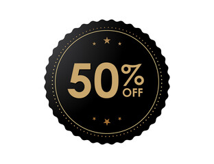 50% OFF Sticker, 50 percent discount Special Offer Price Label
